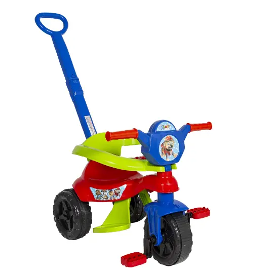 Motoca Triciclo Velotrol Criança 1 ano Infantil Completo Com Pedal Empurrador Protetor - QUEEN SHOP