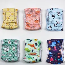 Calças Fisiológicas Estampadas Masculinas Cachorro Impermeáveis Roupa Íntima Respirável Fralda Lavável Para Animais De E