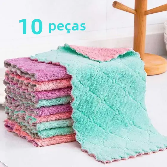 Pano De Limpeza 25x15CM Pano Super Absorvente Microfibra Para  Limpar De Cozinha Promoção