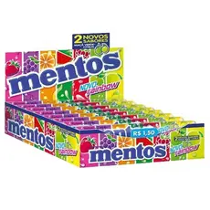 Drops Mentos Rainbow Sortido Van Melle Com 16 Unidades De 37,5g