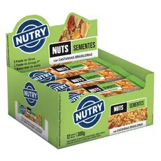 Barra De Cereal Nuts Sementes Nutry Com 12 Unidades De 25g
