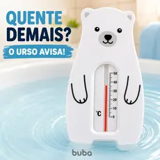 Termômetro de Banheira Bebê Urso Flutua Mede Temperatura da Água Banho Buba