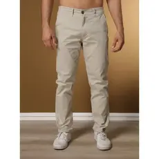 Calça de Sarja Social Masculina Bolso Embutido Slim Fit com Lycra-Esporte Fino