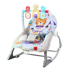 Cadeirinha Descanso Bebe Musical Balanço Com Mobile - Kababy / Cinza