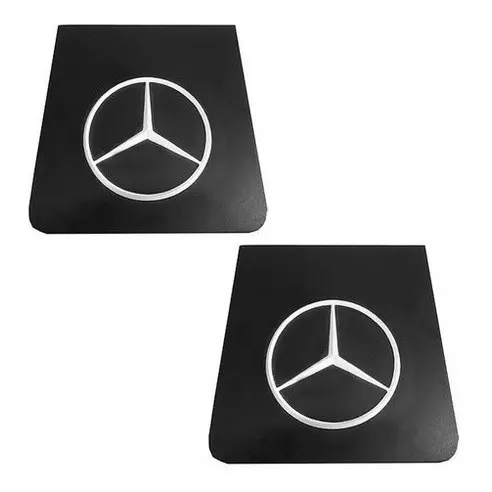Par de Parabarro Lameiro Alto Relevo Mercedes Benz 42X35