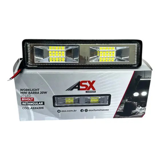 Mini Barra Worklight 20 Leds Bivolt 12/24v 20w Prova D'agua*
