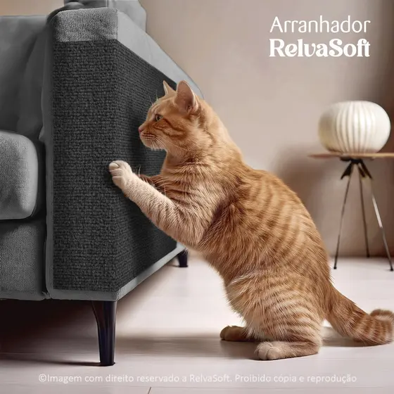 Arranhador Adesivo para Gatos - 50X50cm -  Proteja Sofá e Cama Box Móvel