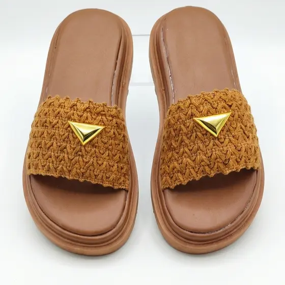 CHINELO SLIDE PALHA SANDALIA FEMININA CONFORTAVEL MACIO PROMOCAO
