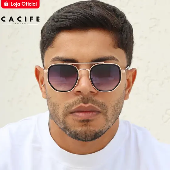 Óculos de Sol Chicago Rose Preto Degradê Premium Steampunk Piloto Vintage uv400 Masculino Feminino
