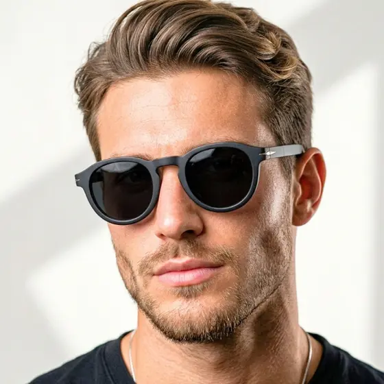 Óculos de Sol Hype Redondo Premium Retrô Vintage Oldstyle Acetato Proteção Solar uv400 Unissex