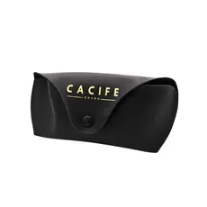 Case Couro Preta Botão Carteira Acessórios Moda Elegante Masculino Feminino Unissex - Cacife Brand
