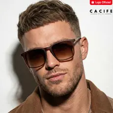 Óculos de Sol Madrid Marrom Degradê Quadrado Premium Clássico Vintage uv400 Feminino Masculino