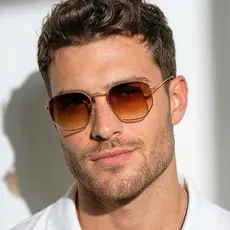 Oculos de Sol Hexagonal Marrom Original Blogueira Classico Vintage Premium uv400 Feminino Masculino