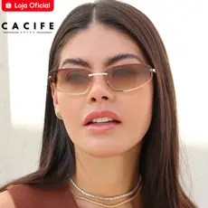 Oculos de Sol Oval Premium Dourado Marrom Degrade Virginia Blogueira Tendencia uv400 Feminino
