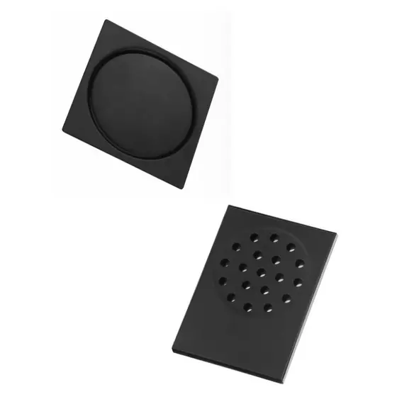 Ralo Click Preto 10cmx10cm + Ralo Pratic Inteligente De Box Preto Ralo Para Box Preto Com Ralo Click