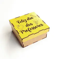 Caixa embalagem 10x10 em mdf   para o dia dos professores, caixa em mdf