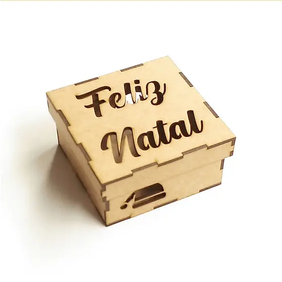 Caixa de natal 10x10x5 feliz natal