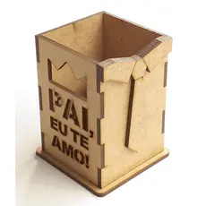 Porta caneta pai eu te amo dia dos pais, para escritorio, lindo, barato e de qualidade mdf