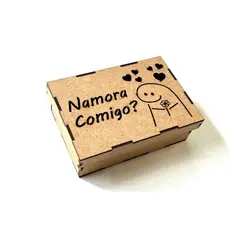 Caixa presente, namora comigo? caixa mdf