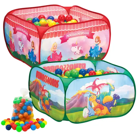 Piscina de Bolinhas Infantil Com Bolinhas Styll Baby de Bebê Princesas Dinossauro Menina Menino