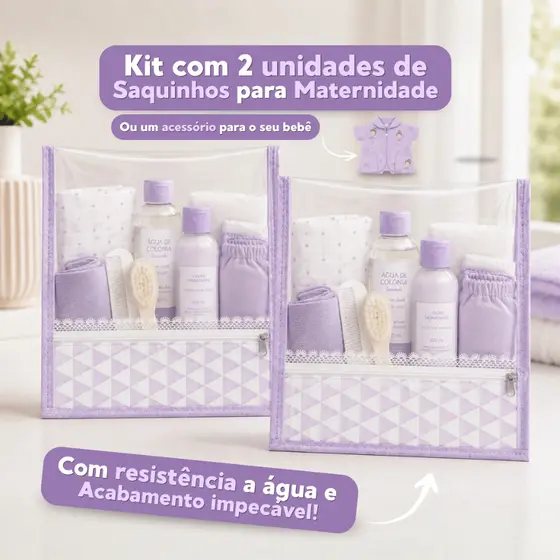 Kit com 2 unidades de Saquinhos Para Maternidade ou Um Acessório (Roupinha, Fraldas, entre outros.)
