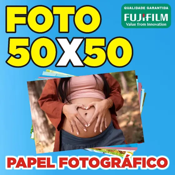 Foto e Imagem para Quadro Decorativo 50x50 Cm Papel Fotográfico Fujifilm