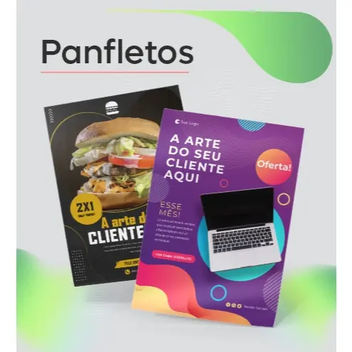 150 Panfletos Coloridos Produção 1 Dia Folheto Flyer Panfleto Personalizado Papel Fosco 90g