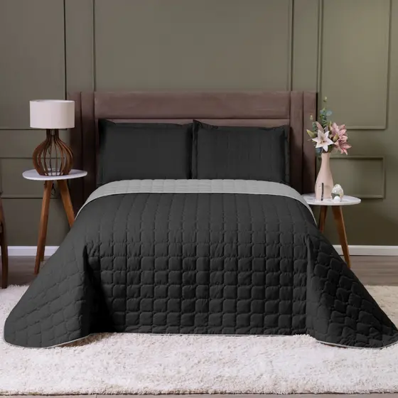 Cobre Leito King Preto 600 Fios Egípcio Conforto e Sofisticação para Seu Quarto