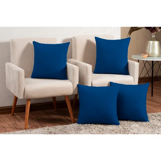 Kit 4 Capas De Almofada Decorativas 45cm x 45cm Sofá Sala Matelasse Com Zíper
