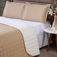 Cobre Leito Casal Dupla Face 600 Fios Egípcio Conforto Máximo e Elegância