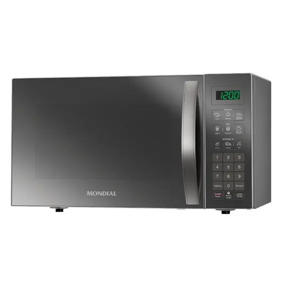 Micro-ondas Mondial 34l Mo-02-34-e Cinza Espelhado