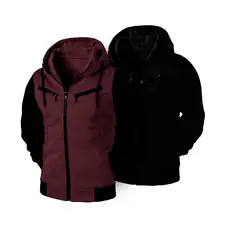 Kit 02 Jaquetas Blusa De Frio De Zíper Masculino e Feminino Cores Diversas