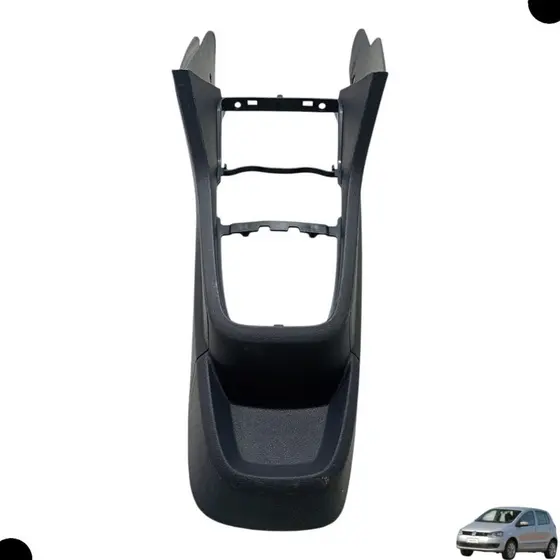 Moldura Porta Copos Central Volkswagen Fox 2009 2010 2011 Cinza-escuro