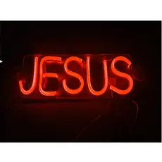 Luminoso Led Jesus Neon Parabrisa Cabine Caminhao Bivolt  Vermelho