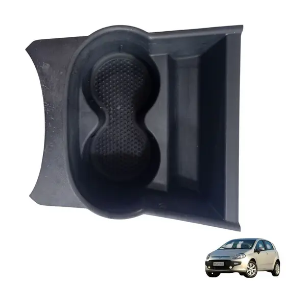 Porta Copos Painel Console Punto Attractive 2013 Detalhe Preto