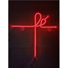 Luminoso Led Fé Neon Parabrisa Cabine Caminhao Bivolt   Vermelho