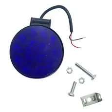 Farol De Led Redondo 90mm 14 Leds Bivolt Universal Azul
