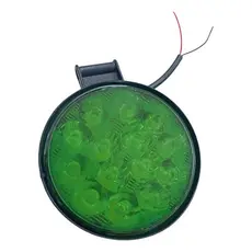 Farol De Led Redondo 90mm 14 Leds Bivolt Universal Verde