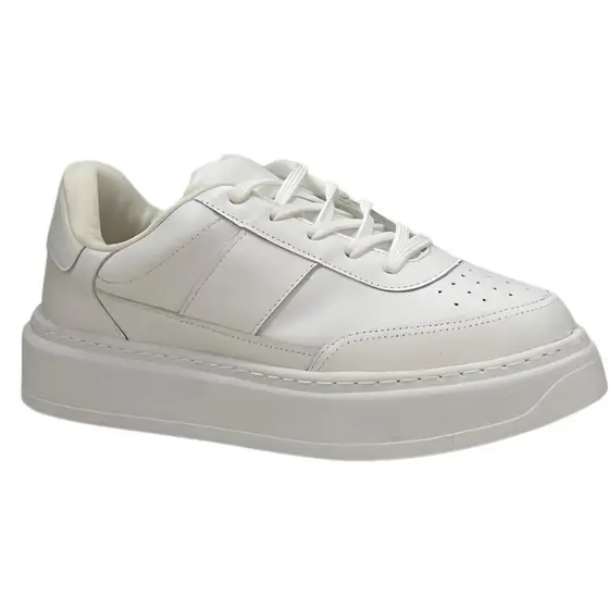 Tênis Couro Feminino Cival Shoes Branco