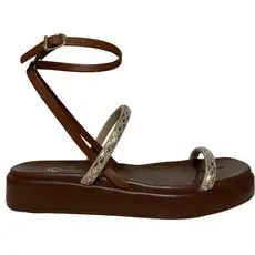 Sandalia Feminina Papete Brilho Cival Shoes