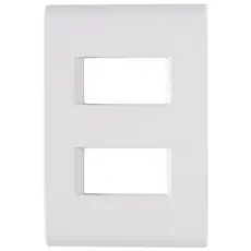 PLACA+SUPORTE 4X2 2 POSTOS AFASTADOS LIZ BRANCA TRAMONTINA