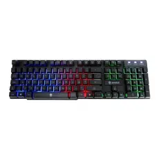 Teclado gamer Evolut EG-206RB QWERTY português Brasil cor preto com luz rainbow