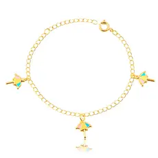 Pulseira Banho de Ouro 18K Infantil Guarda Sol (15cm + 3cm)