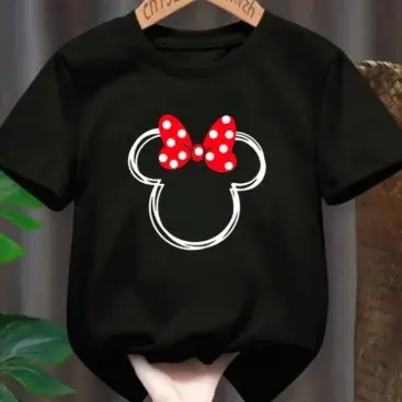 Camiseta Infantil Minnie Feminina Algodão Tecido Macio Confortável ENVIO IMEDIATO