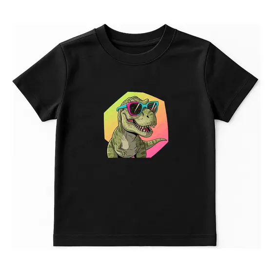 Camiseta Infantil Estampada Dino Verão Algodão Envio Rapido