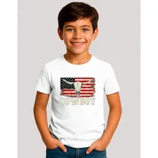 Camiseta Infantil Country Cowboy Peão Western Rústico Agro