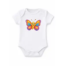 Body Para Bebês Unissex Borboleta CUTE Tecido 100% Algodão