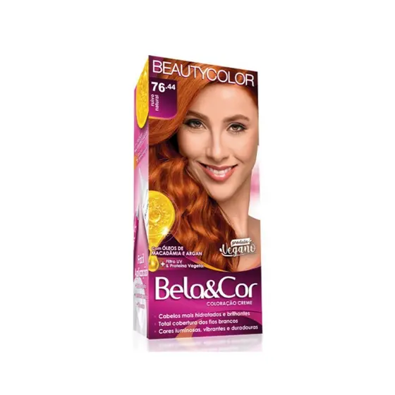 Tintura Bela Cor Mini Kit 76.44 Ruivo Natural