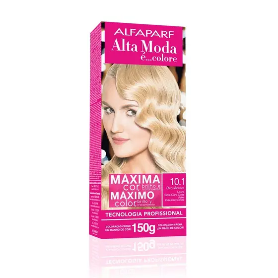 Tintura Alta Moda 10.1 Louro Extra Claro Cinza