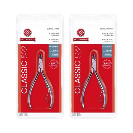 Kit Alicate De Cutícula Mundial 522C (2 Unidades)